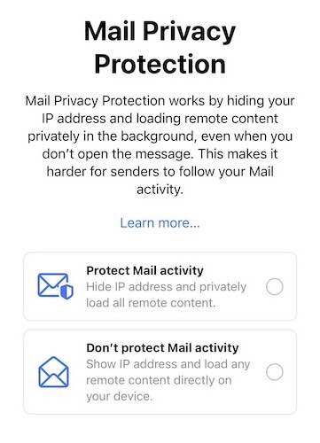 Mail Privacy Protection